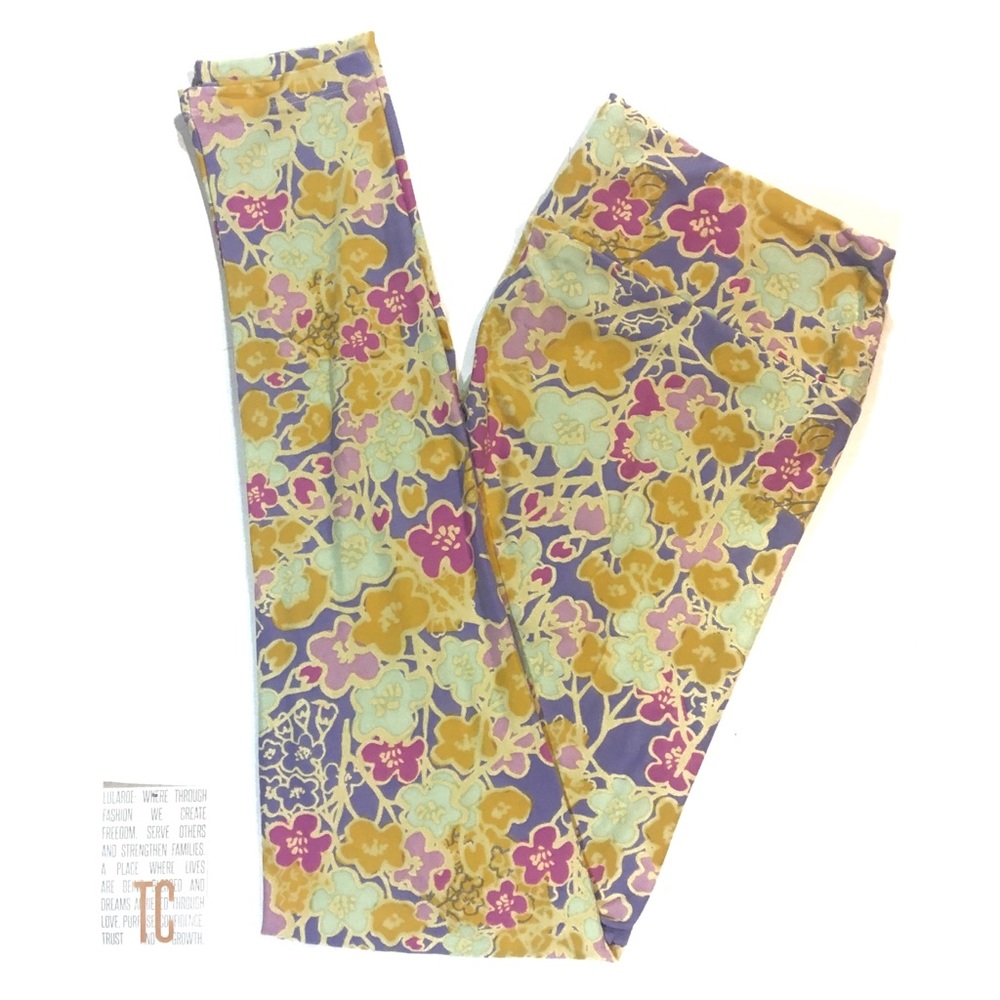Floral LuLaRoe Tall & Curvy Leggings